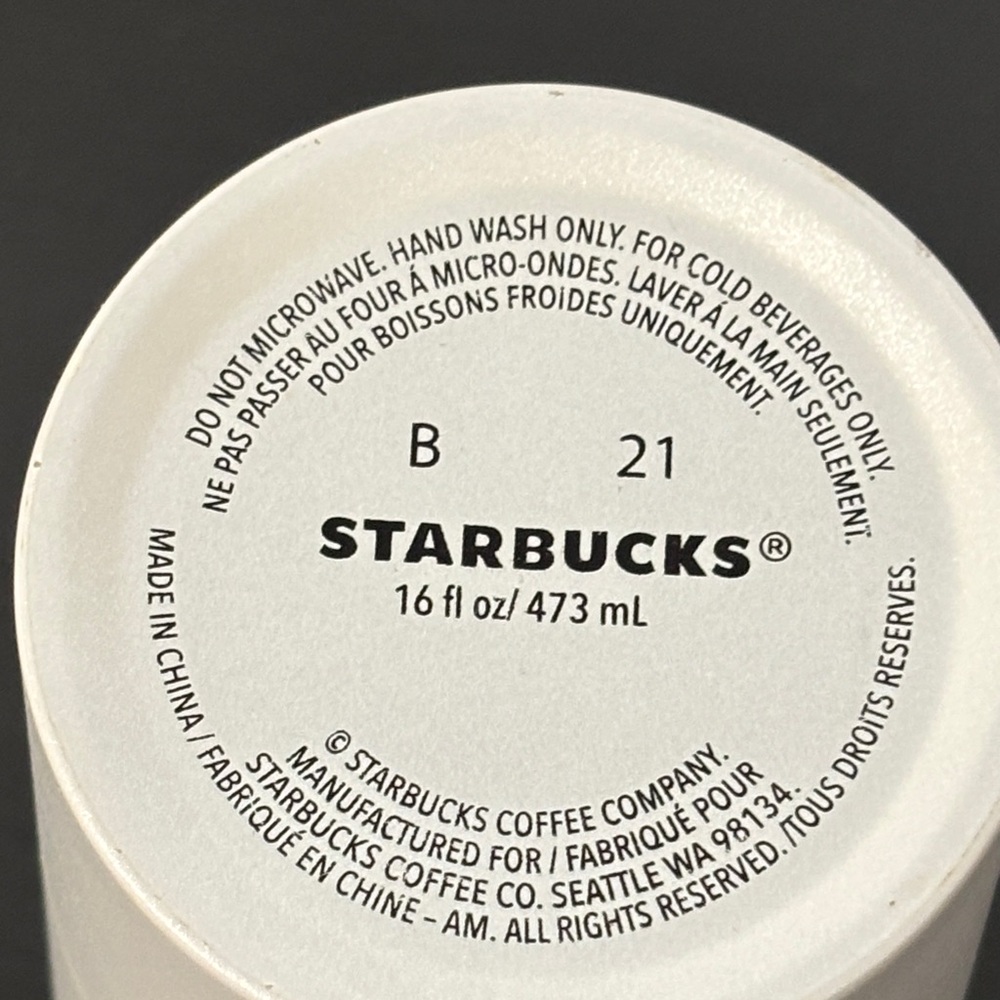Starbucks Pearl White Tumbler with Clear Lid - Picture 4 of 5